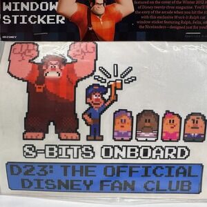 Disney Wreck It Ralph Fix It Felix 8 BITS ONBOARD D23 FanClub Exclusive Sticker